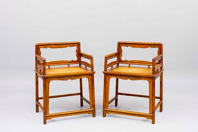 A pair of Huanghuali Wood Rose Chairs | MasterArt